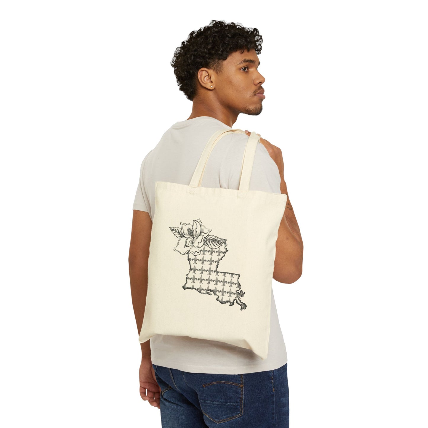Louisiana Proud Cotton Canvas Tote Bag