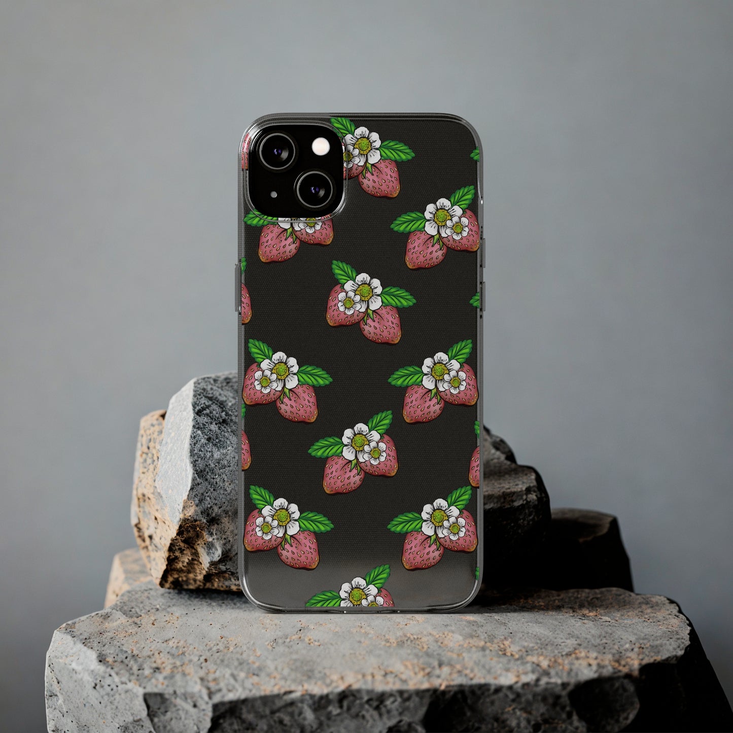π The Strawberry Patch Collection β Sweet, Southern, & A Little Whimsical π Clear Silicone Phone Case