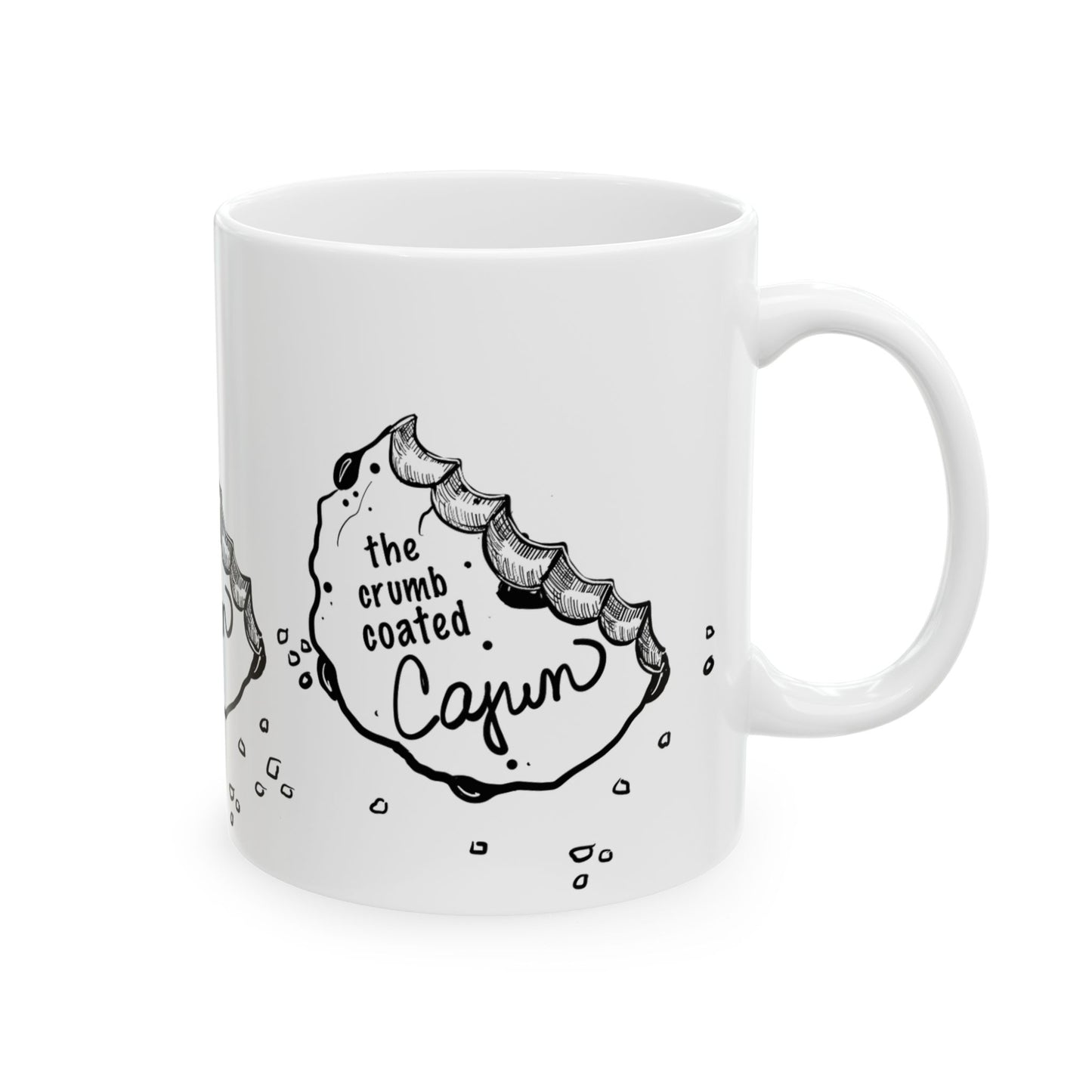 Crumb Coated Cajun Ceramic Mug, (11oz)